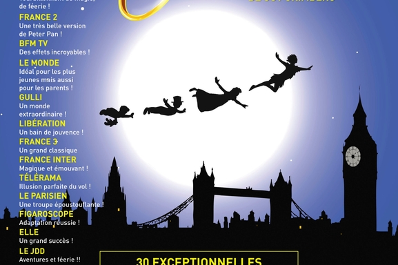 Peter Pan, le spectacle musical pour enfants revient à Bobino, casting.fr vous y invite!