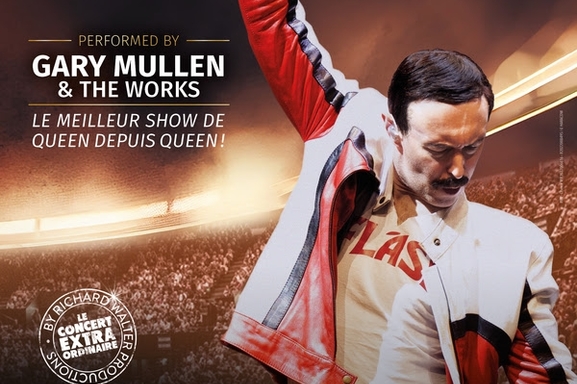 "One Night Of Queen" : Gary Mullen, sosie de Freddie Mercury, rend hommage à Queen sur scène lors d'un concert évènement à Paris le 16 janvier