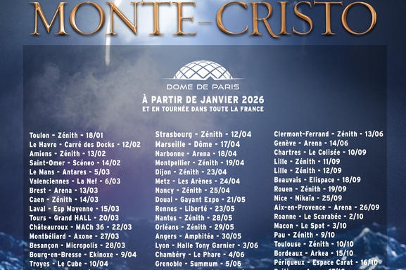 UN CASTING D’EXCEPTION POUR UNE COMÉDIE MUSICALE MONUMENTALE : LA LÉGENDE DE MONTE-CRISTO ARRIVE EN 2026!
