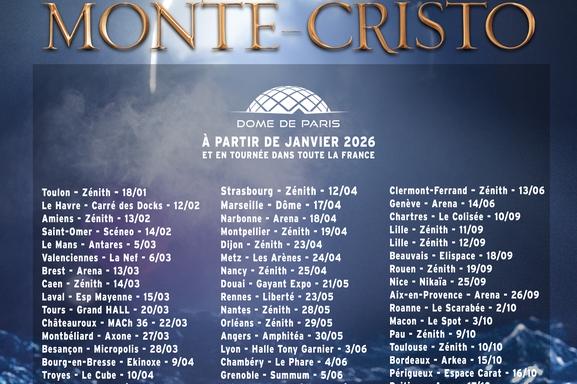 UN CASTING D’EXCEPTION POUR UNE COMÉDIE MUSICALE MONUMENTALE : LA LÉGENDE DE MONTE-CRISTO ARRIVE EN 2026!