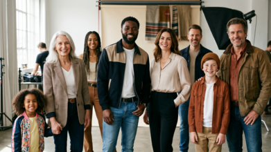 Casting modèle homme femme et enfant entre 2 et 77 ans pour couverture magazine de mode