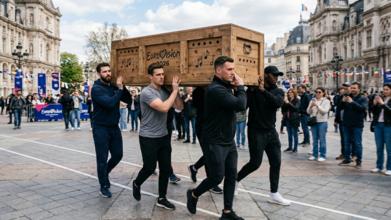 Casting homme pour porter une boite contenant une chanteuse lors d'un flashmob filmé pour l'Eurovision 2026