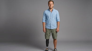 Casting doublure lumière homme amputé de la jambe droite pour le tournage d'une série