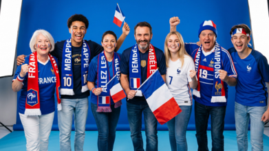 Casting supporters de l'équipe de France entre 16 et 65 ans pour tournage vidéo pour une grande marque de sportswear