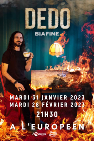 L'humoriste Dédo joue sa dernière représentation parisienne du spectacle "Biafine" le 28 février prochain à L'Européen ! Tentez de gagner vos invitations grâce à Casting.fr